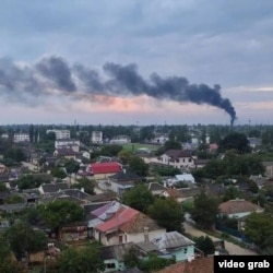 На военной базе под Джанкоем взорвался склад с боеприпасами, 16 августа 2022 года