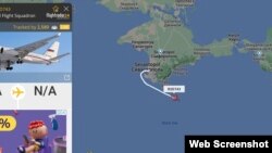 Маршрут полета Ту-204-300 по данным сервиса Flightradar