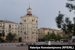 Запорожье, здание на площади Поляка, центр города