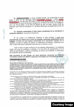 Из этого документа следует, что Александр Козлов и Алена Сокольская владели бунгало в Ароне, которое впоследствии было продано Ольге Воловиковой