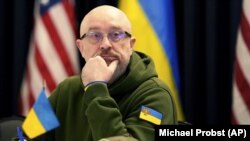 Министр обороны Украины Алексей Резников во время встречи в формате «Рамштайн». Рамштайн-Мизенбах, Германия, 20 января 2023 года