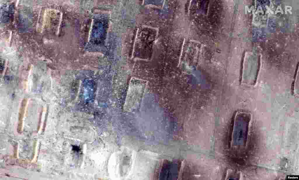 Kazakhstan - View of a munitions depot after blasts, near the town of Arys in southern Kazakhstan, on this handout satellite image released on June 25, 2019. Satellite image ©2019 Maxar Technologies/Handout via REUTERS ATTENTION EDITORS - THIS IMAGE HAS