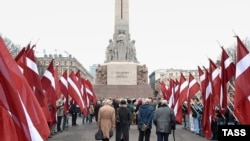 Марш ветеранов Латышского легиона в Риге