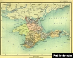 Карта Крымской АССР 1921 года