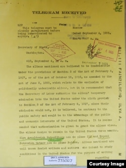 Депеша посла Уильяма Буллита в госдепартамент. 4 сентября 1935.