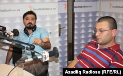 soldan sağa: Gündüz Ağayev və Fərhad Yalquzaq