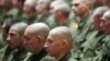 Russia -- New draftees sit during a ceremony to celebrate "Recruit Day" in the southern city of Stavropol, 16Nov2011