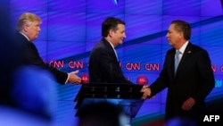  Ted Cruz, John Kasich və Donald Trump