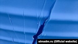 Поврежденная емкость для воды в Симферополе