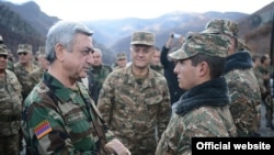 Serzh Sarkisian Qarabağda hərbi obyektlərin açılış mərasiminə qatılıb