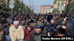 На митинге в Магасе против соглашения о границе с Чечней