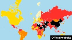 RSF-in media azadlığı xəritəsi.