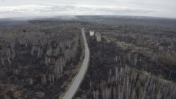 Пожары в Чернобыльской зоне – трава все еще тлеет. Видео с места событий (видео)