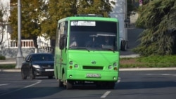 Украинский ZAZ A07A I-VAN на площади Ушакова в Севастополе. Автобус выпускается Запорожским автозаводом на шасси индийской фирмы Tata Motors