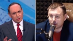 Duma deputatları Vyaçeslav Nikonov (solda) və Yevgeni Fyodorov