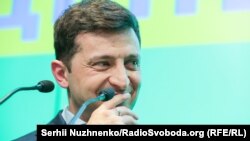 Владимир Зеленский, лидер президентськой избирательной кампании. 21 апреля 2019 года