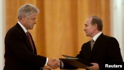 Билл Клинтон и Владимир Путин, 2000 год